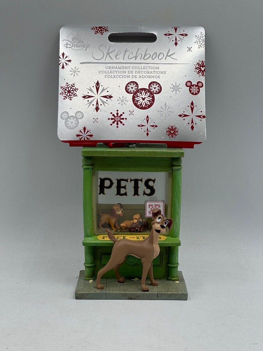 Disney Sketchbook Legacy Ornament Lady and the Tramp Pet Shop Puppies Dogs